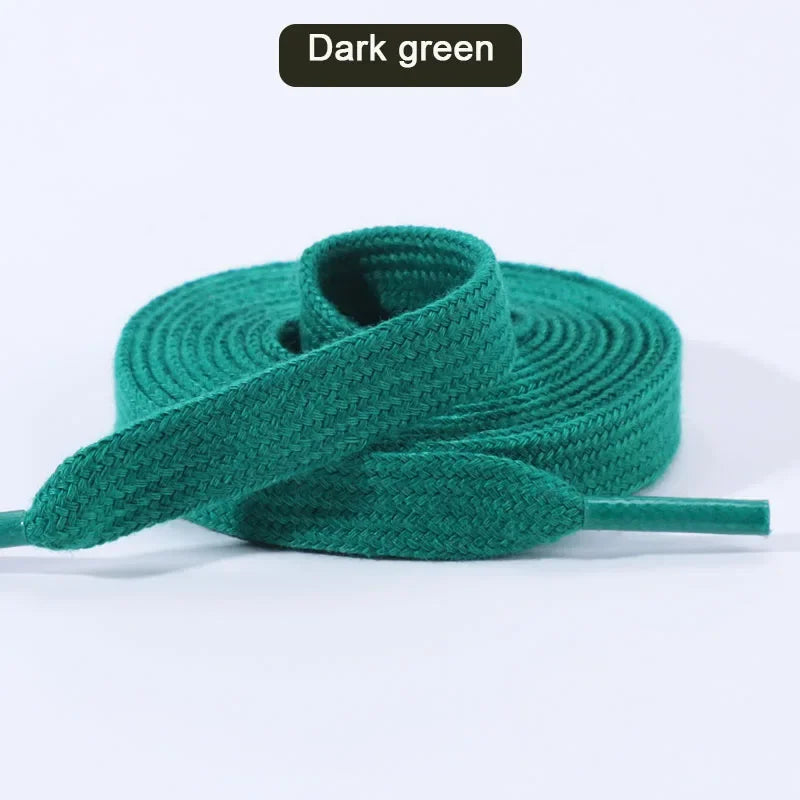 Quality Cotton Shoelaces Flat Sneakers Shoe laces Tennis Shoelace 1CM Width 80/100/120/140/160CM Laces for Shoes Accesories