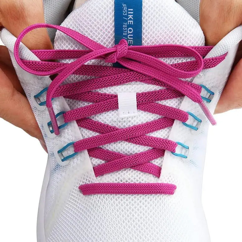 1Pair Elastic Shoelaces Sneakers Casual Flat Laces width 0.6cm length 80cm/100cm/120cm/140cm/160cm Rubber Shoelace