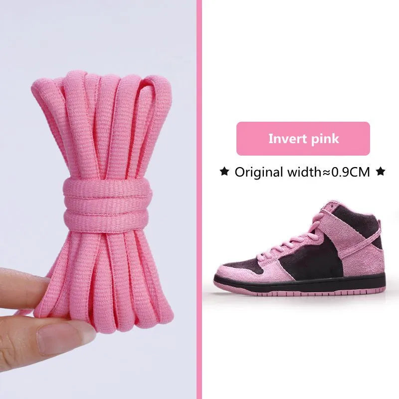 1Pair Original SB Dunk Oval Shoelaces Basketball Tennis Sneakers Casual Shoes Laces Non-Slip Rope Shoelace Diameter 0.9cm Length 140cm/160cm/180cm