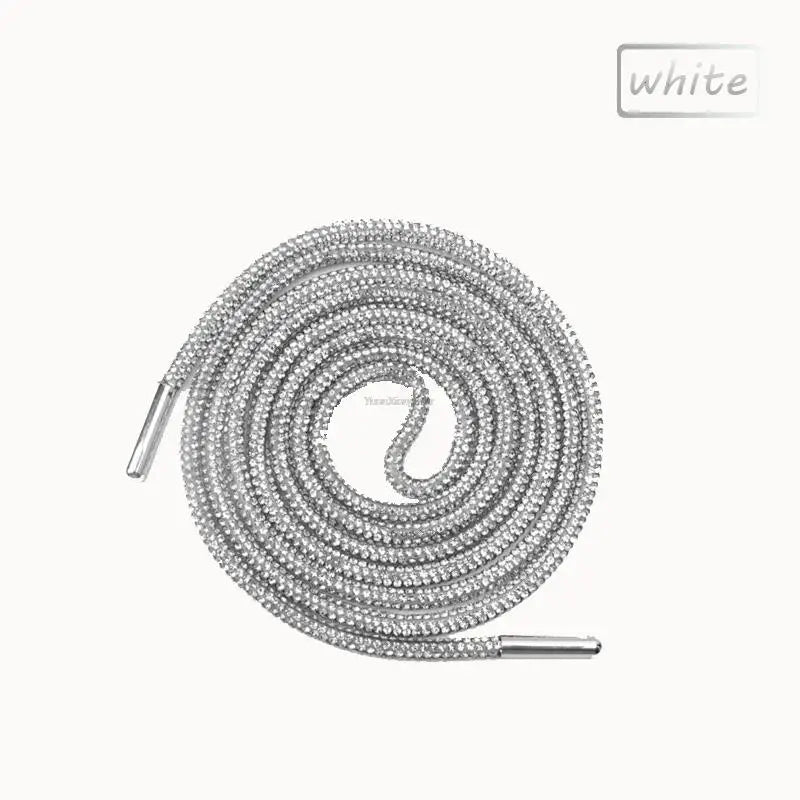 1Pair Luxury Rhinestone Shoelaces Rainbow Diamond Casual Shoes Laces Round Rope Shoelace Diameter 0.4cm Length 100cm/120cm/140cm/160cm