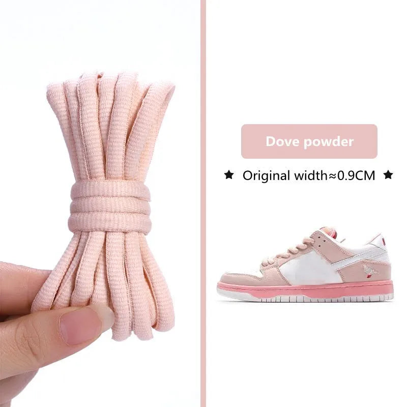 1Pair Original SB Dunk Oval Shoelaces Basketball Tennis Sneakers Casual Shoes Laces Non-Slip Rope Shoelace Diameter 0.9cm Length 140cm/160cm/180cm